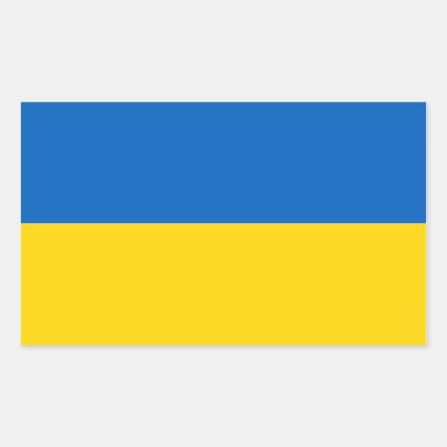 Autocollant Drapeau de l'Ukraine (Devant)