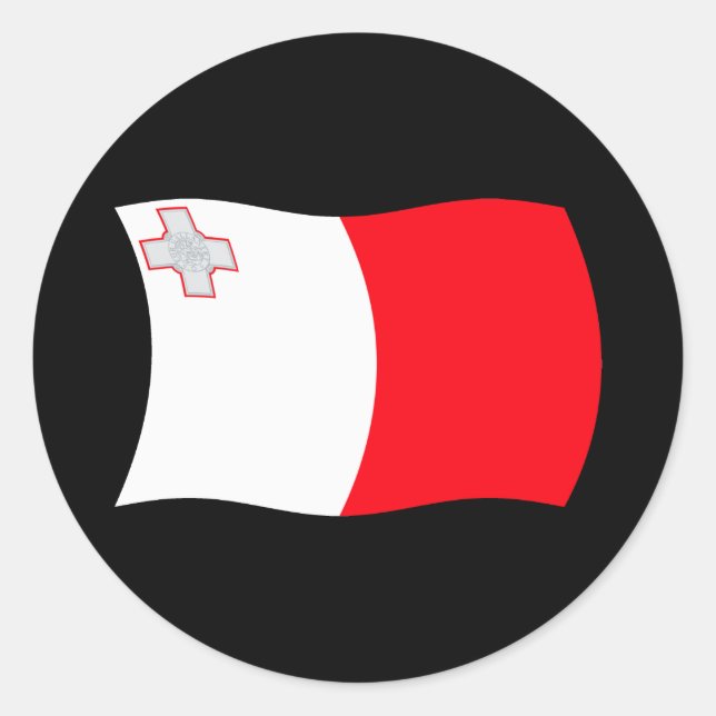 Autocollant Drapeau de Malte (Devant)