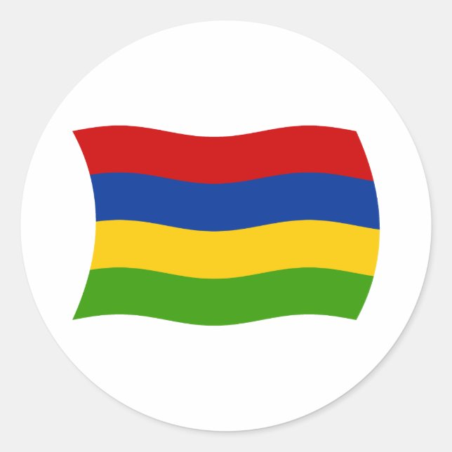 Autocollant Drapeau de Maurice (Devant)
