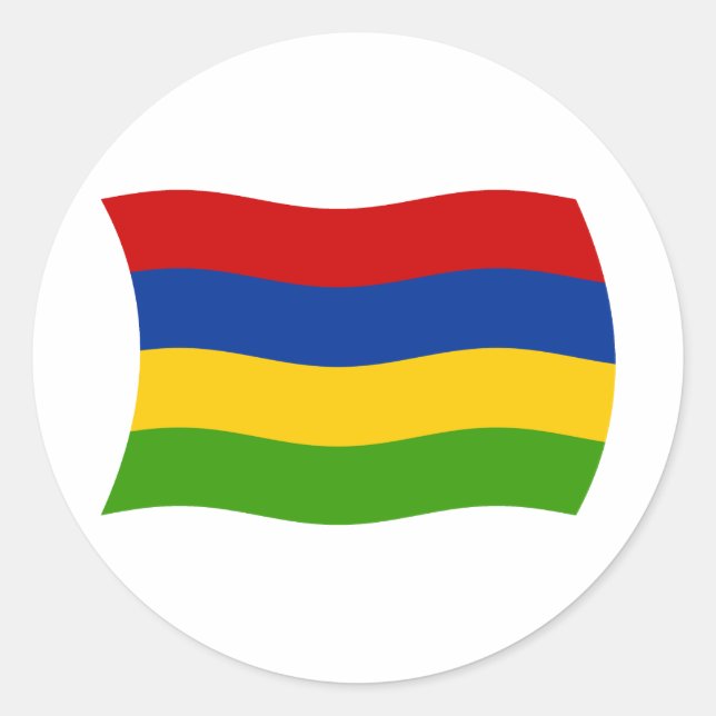 Autocollant Drapeau de Maurice (Devant)