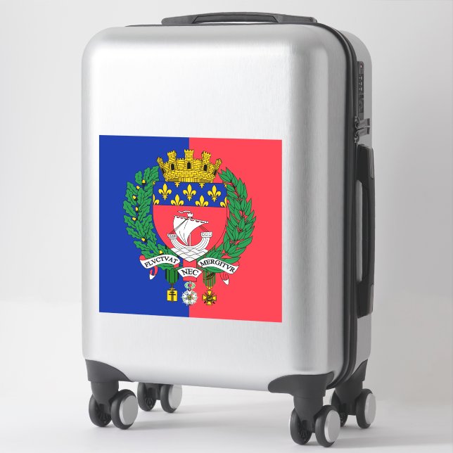Autocollant Drapeau de Paris, France (Sur valise)