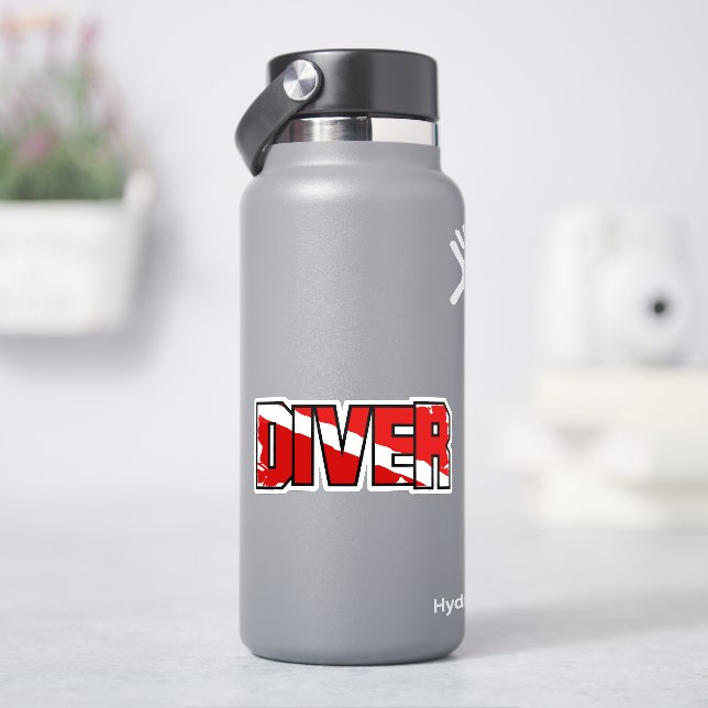 Autocollant Drapeau de Plongée en Scaphandre Auton (HydroFlask)