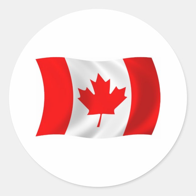 Autocollant Drapeau du Canada (Devant)