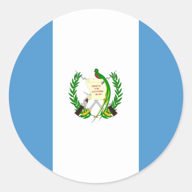 Autocollant drapeau du Guatemala (Devant)
