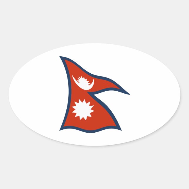 Autocollant Drapeau du Népal (Devant)