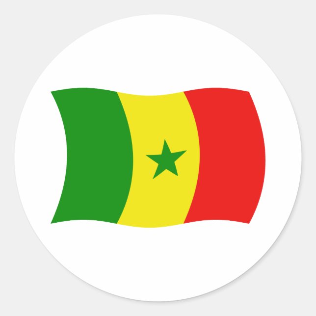 Autocollant Drapeau du Sénégal (Devant)