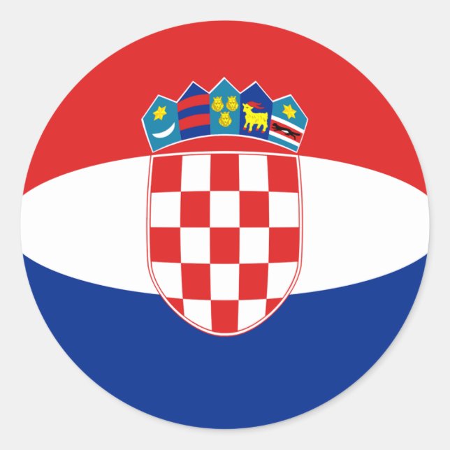 Autocollant Drapeau Fish Eye Croatie (Devant)