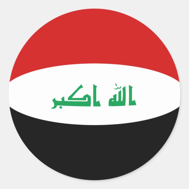 Autocollant Drapeau Fish Eye Irak (Devant)