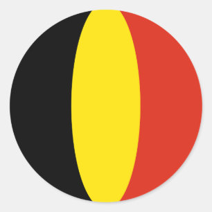 Autocollant Drapeau Fisheye Belgique