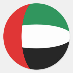 Autocollant drapeau fisheye des Émirats arabes uni