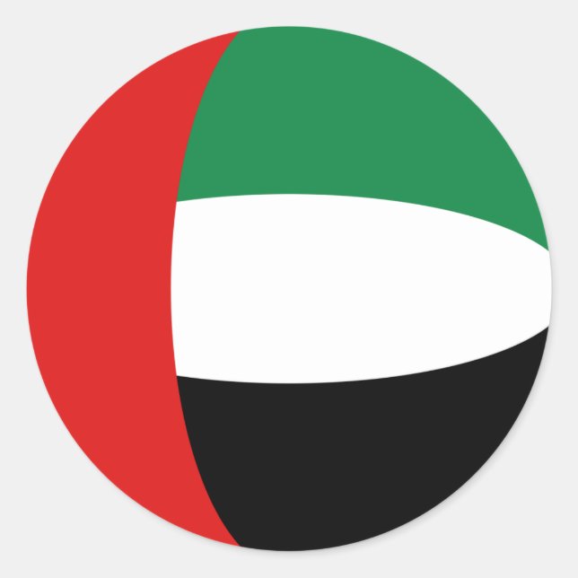 Autocollant drapeau fisheye des Émirats arabes uni (Devant)