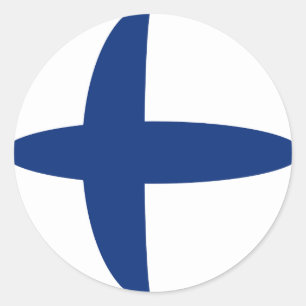 Autocollant drapeau fisheye Finlande