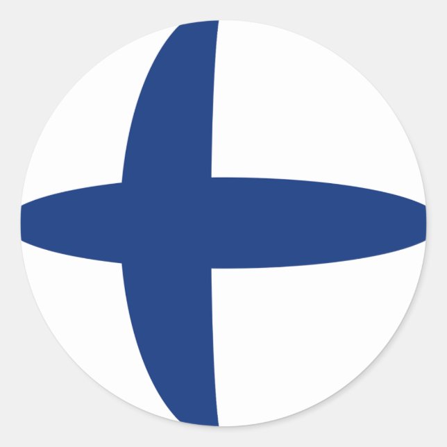 Autocollant drapeau fisheye Finlande (Devant)