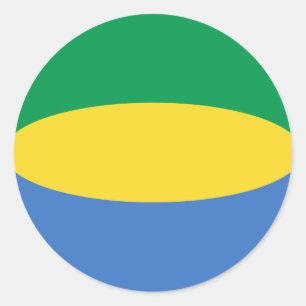 Autocollant Drapeau Fisheye Gabon