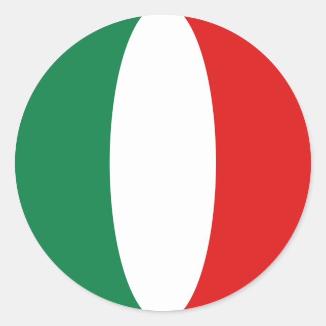 Autocollant Drapeau Fisheye Italie (Devant)