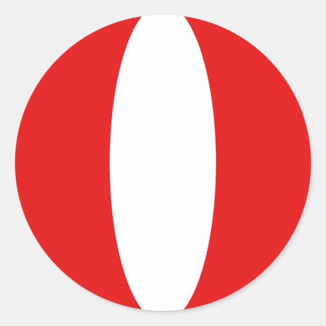 Autocollant Drapeau Fisheye Pérou (Devant)