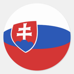 Autocollant Drapeau Fisheye Slovaquie