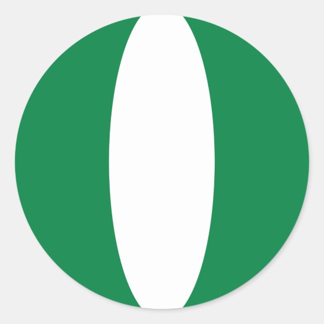 Autocollant drapeau Nigeria Fisheye (Devant)
