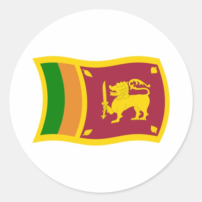 Autocollant Drapeau Sri Lanka (Devant)