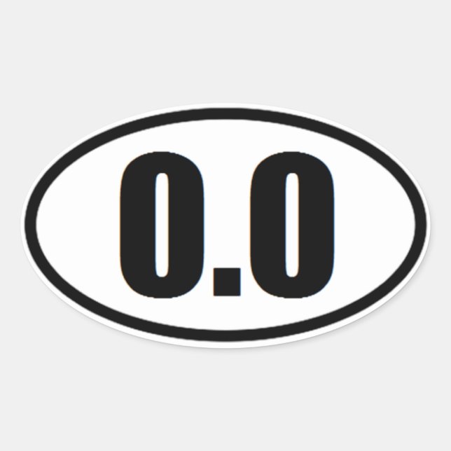 Autocollant drôle 0.0 coureur (Devant)