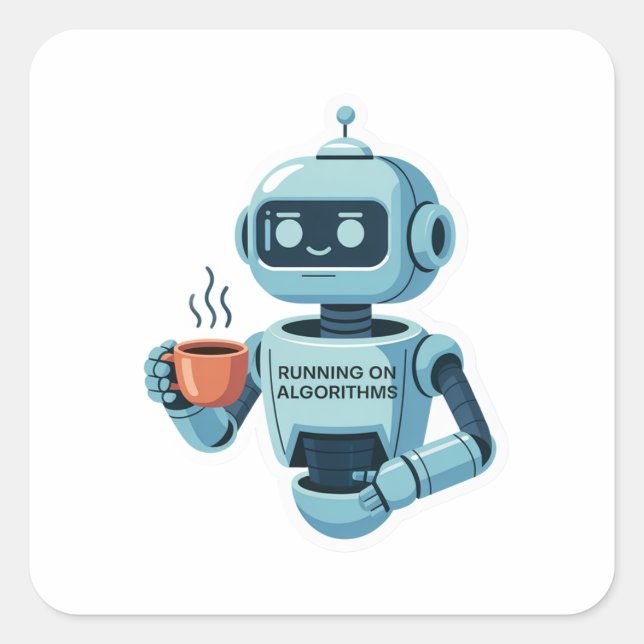 Autocollant drôle d'algorithmes en cours d'exécuti (Devant)
