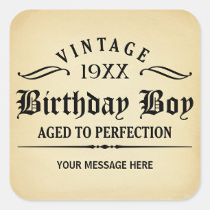 Autocollant drôle d'anniversaire de personne