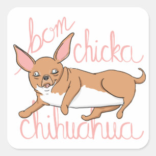 Autocollant drôle de calembour de chien de chiwaw