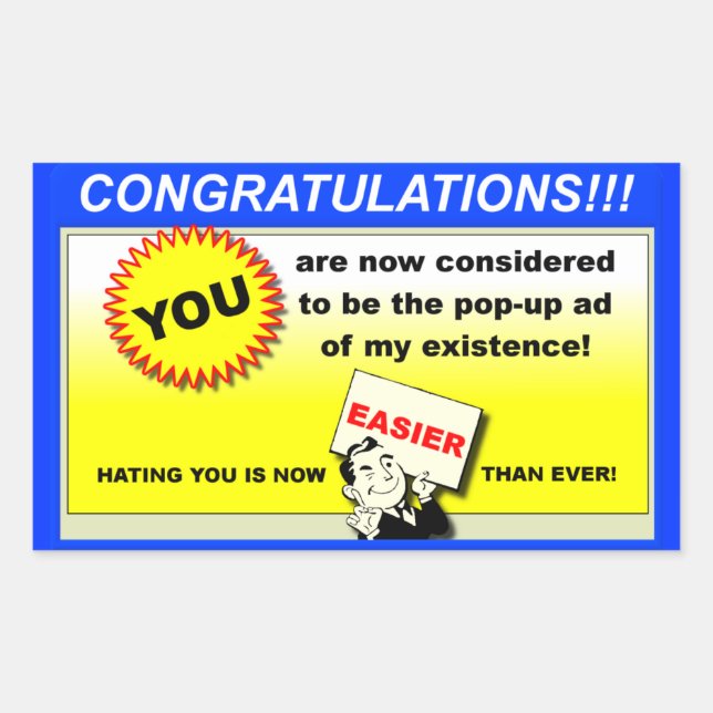 Autocollant drôle de ma vie (Devant)