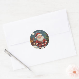 Autocollant drôle de Noël avec le Père Noël Ho Ho