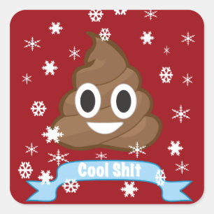 Autocollant drôle de Noël d'Emoji de dunette