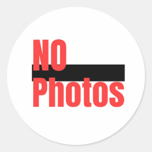 Autocollant Drôle Pas De Photographie - Panneau Pa