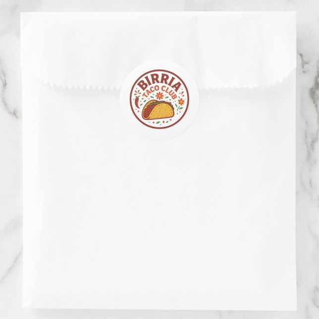 Autocollant drôle pour les amateurs de Birria Taco (Sac)