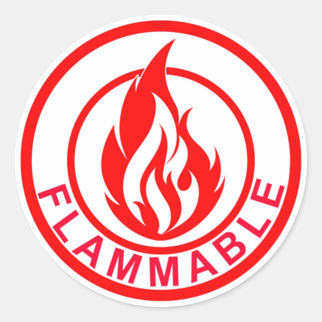 Autocollant du cercle de feu inflammable (Devant)
