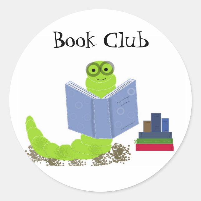 Autocollant du club de lecture Bookworm (Devant)