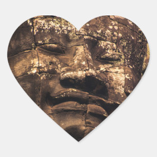 Autocollant du cœur de Bouddha d'Angkor Wat