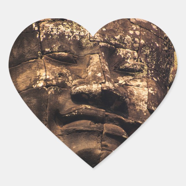 Autocollant du cœur de Bouddha d'Angkor Wat (Devant)