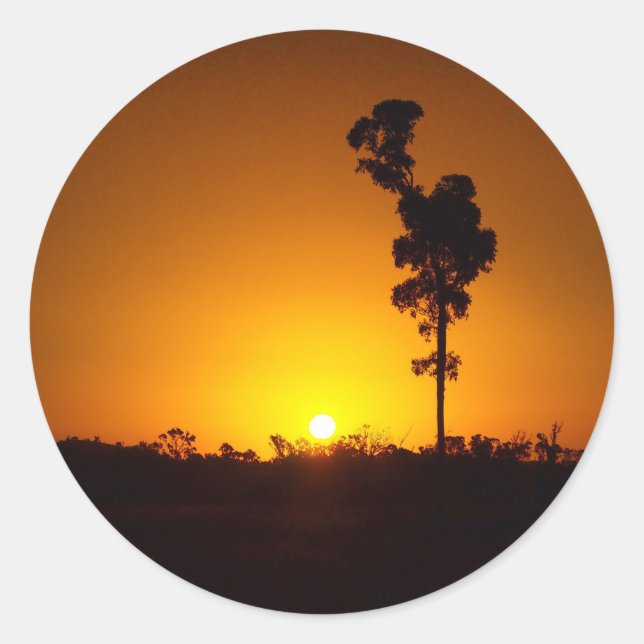 Autocollant du coucher de soleil extérieur (Devant)