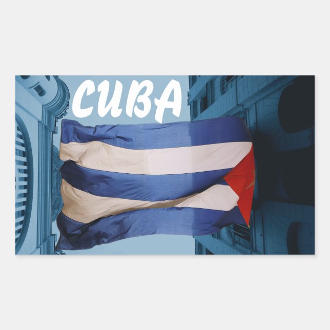 autocollant du drapeau cubain (Devant)
