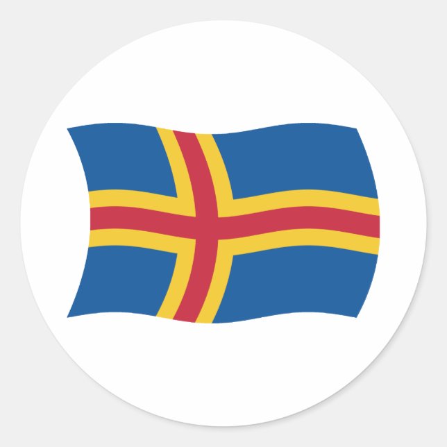 Autocollant du drapeau d'Aland (Devant)
