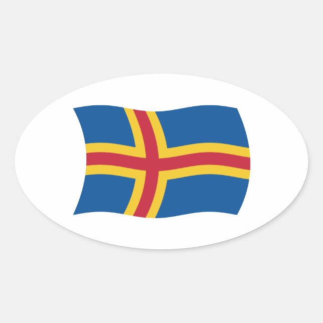 Autocollant du drapeau d'Aland (Devant)