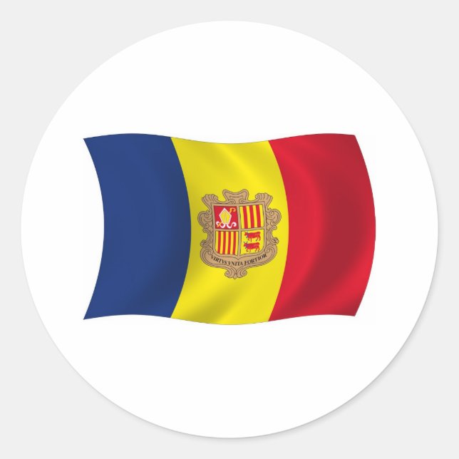 Autocollant du drapeau d'Andorre (Devant)