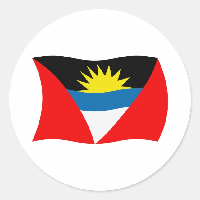 Autocollant du drapeau d'Antigua-et-Barbuda (Devant)