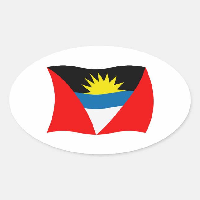 Autocollant du drapeau d'Antigua-et-Barbuda (Devant)