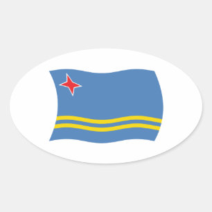 Autocollant du drapeau d'Aruba