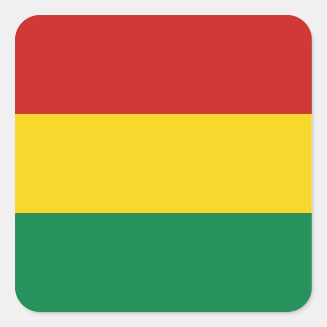 Autocollant du drapeau de Bolivie (Devant)