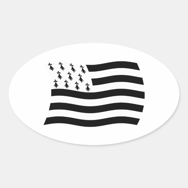 Autocollant du drapeau de Bretagne (Devant)