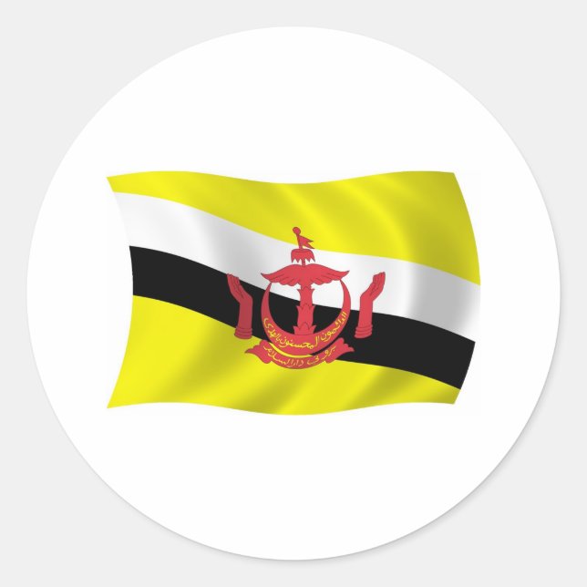 Autocollant du drapeau de Brunei (Devant)