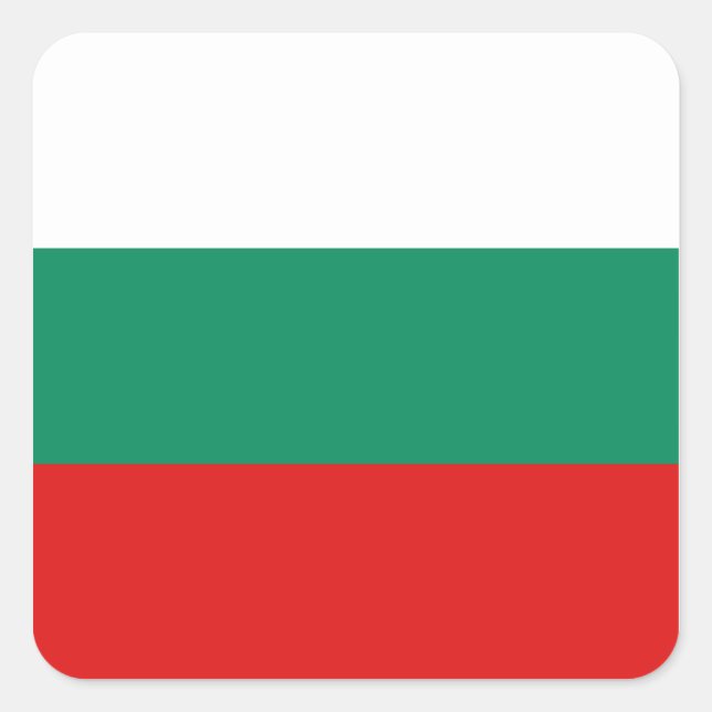Autocollant du drapeau de Bulgarie (Devant)