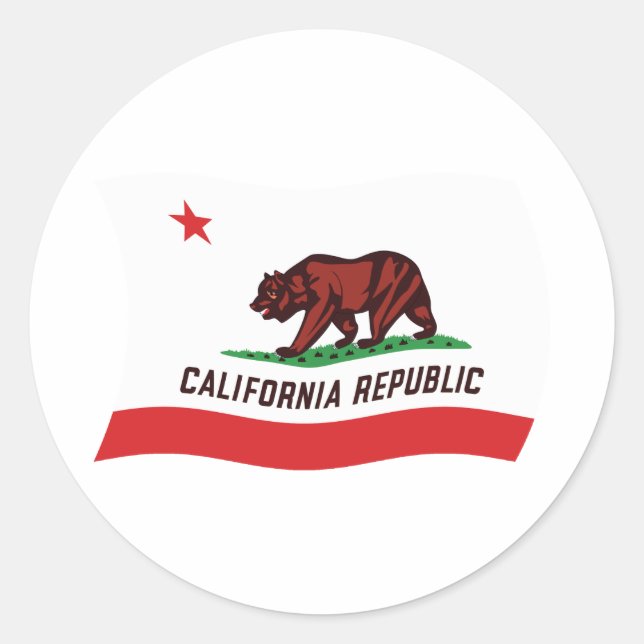 Autocollant du drapeau de Californie (Devant)