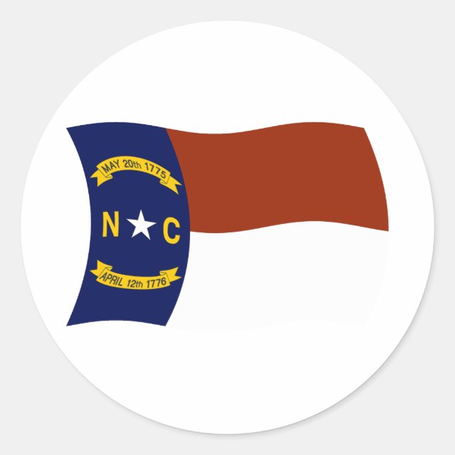 Autocollant du drapeau de Caroline du Nord (Devant)